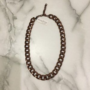 Sold- Carol Dauplaise Chunky Bronze Necklace